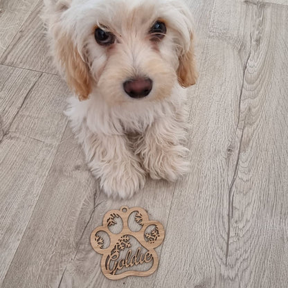 Dog Paw Christmas Baubles Personalised - Christmas Baubles