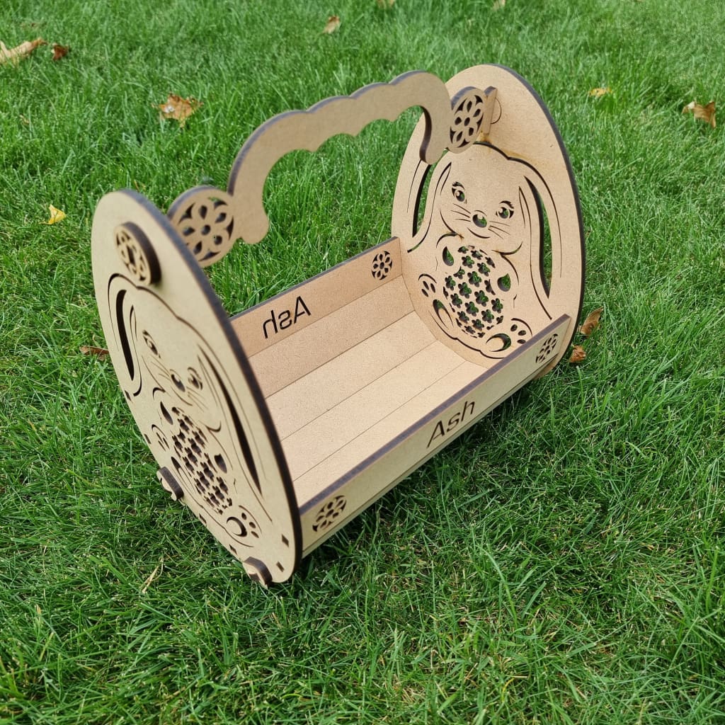 Easter Egg Basket MDF - Collapsable no Glue Kitset (Breaks Down for Storage) - Easter