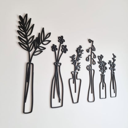 Flower In Vase Wall Art - Geometric Animals