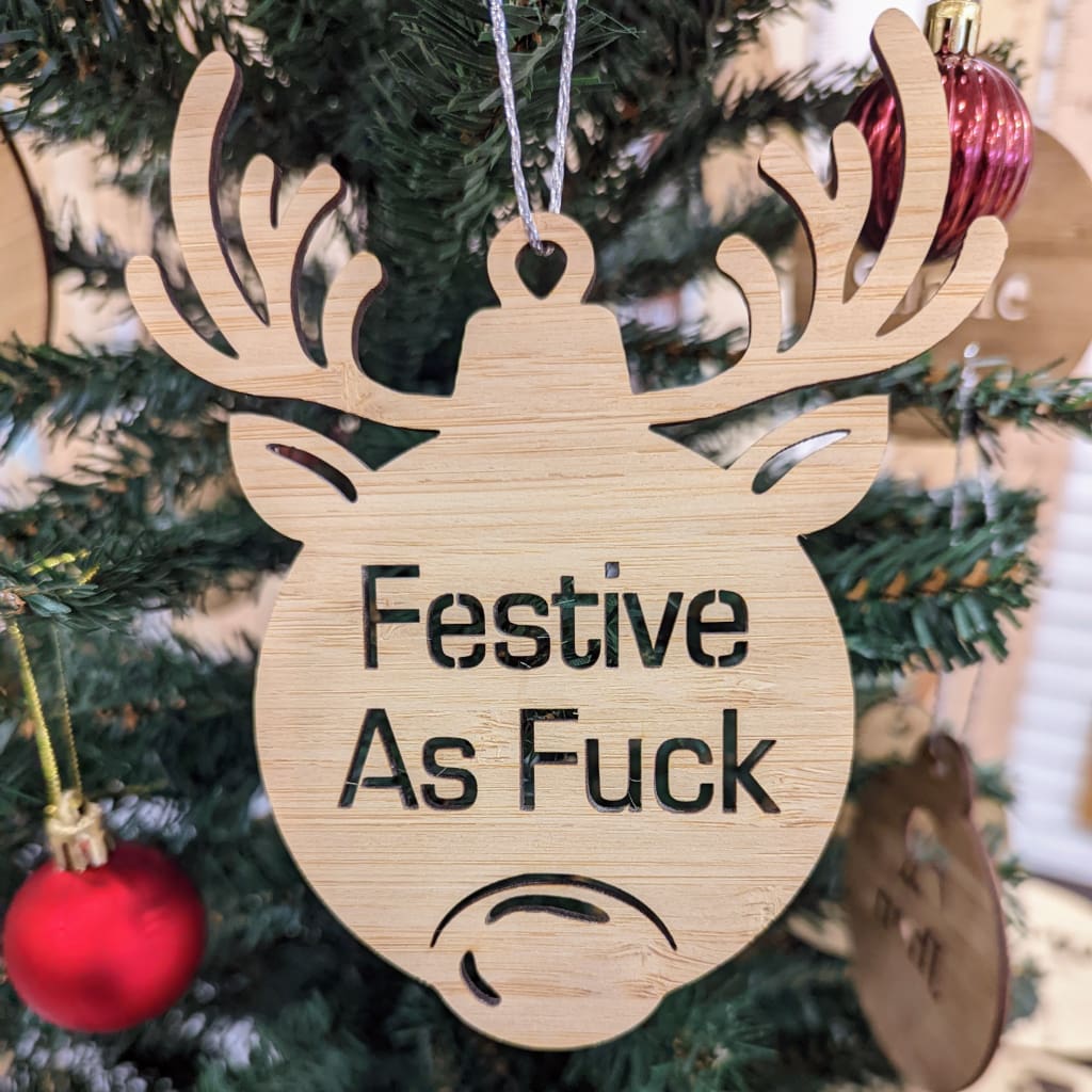 Grinch Christmas Baubles - Festive As Fuck / One Bauble (Non-participant Pack) - Christmas Baubles