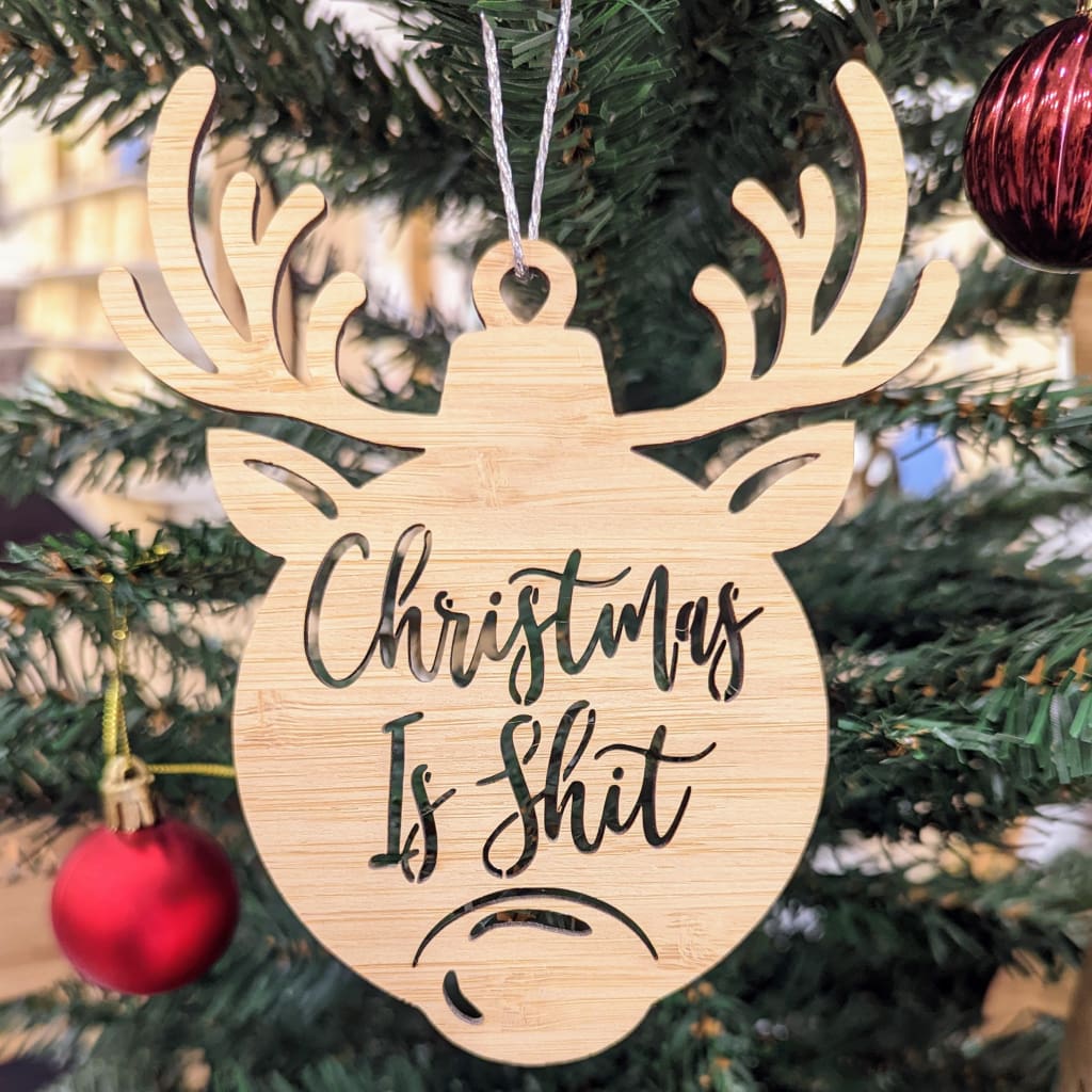 Grinch Christmas Baubles - Christmas is Shit / One Bauble (Non-participant Pack) - Christmas Baubles