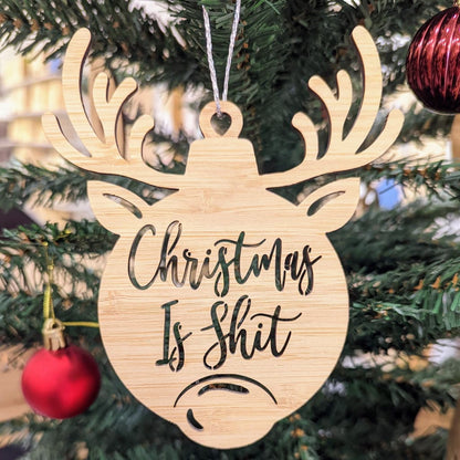 Grinch Christmas Baubles - Christmas is Shit / One Bauble (Non-participant Pack) - Christmas Baubles