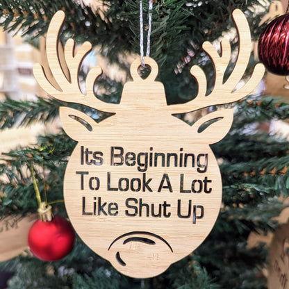 Grinch Christmas Baubles - Its Beginning To Look A Lot Like Shut Up / One Bauble (Non-participant Pack) - Christmas Baubles