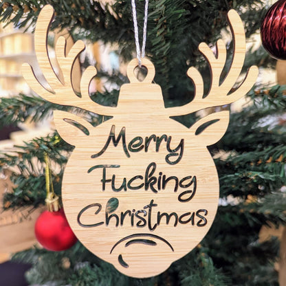 Grinch Christmas Baubles - Merry Fucking Christmas / One Bauble (Non-participant Pack) - Christmas Baubles