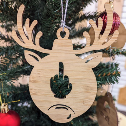 Grinch Christmas Baubles - Middle Finger / One Bauble (Non-participant Pack) - Christmas Baubles