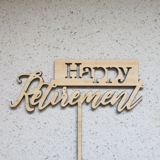 Happy Retirement Cake Topper - Cake Topper