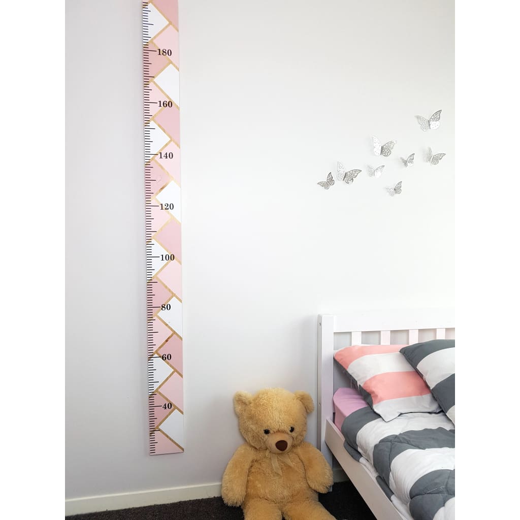 Herringbone Wooden Height Chart - Height Chart