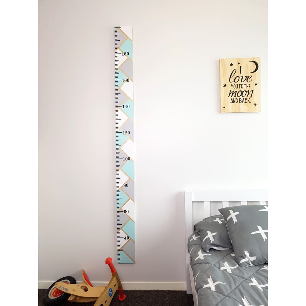 Herringbone Wooden Height Chart - Height Chart
