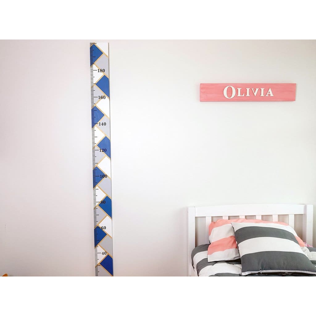 Herringbone Wooden Height Chart - Height Chart