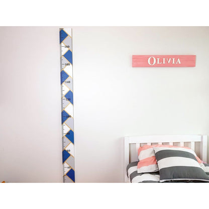 Herringbone Wooden Height Chart - Height Chart