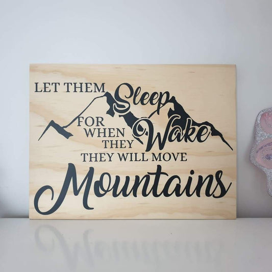 Let Them Sleep Sign - Plywood Sign