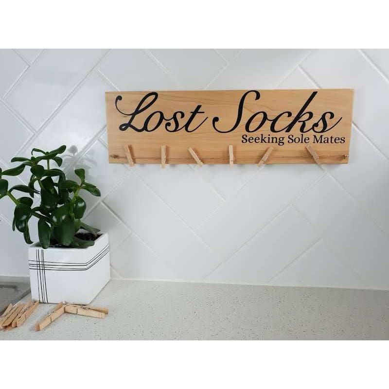 Lost Socks Seeking Sole Mates Sock Hanger - General Signs
