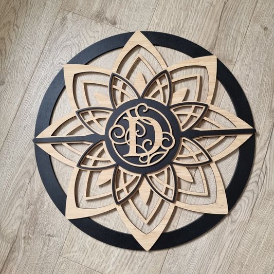 Mandela Flower Single Colour + Bamboo - D - Mandela