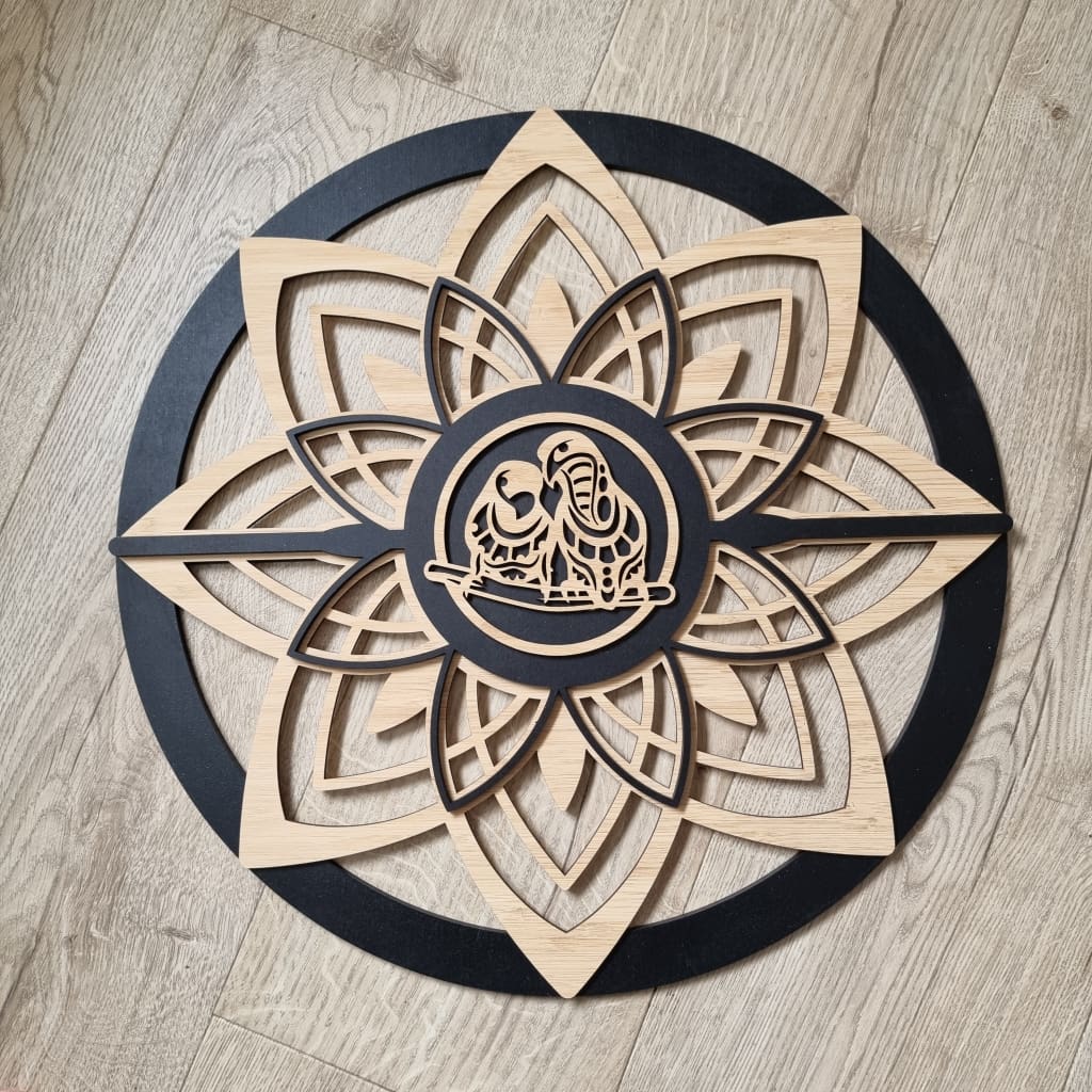 Mandela Flower Single Colour + Bamboo - LOVEBIRDS - Mandela