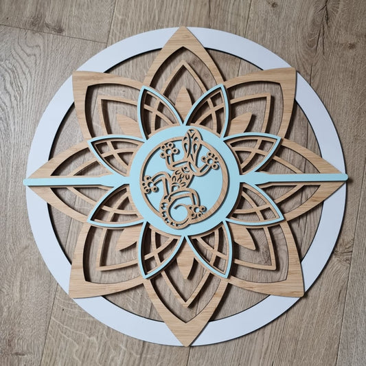 Mandela Flower Two Colour + Bamboo - Mandela