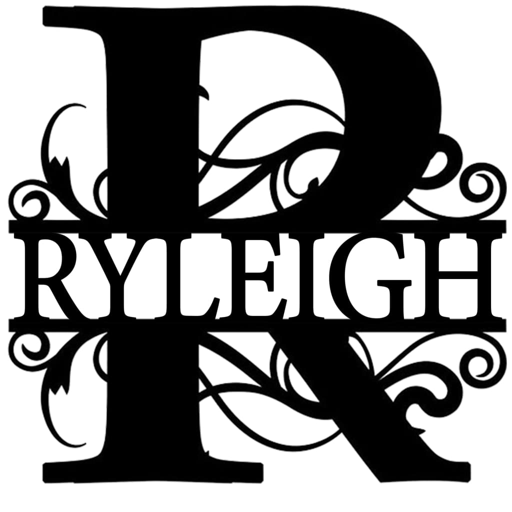 Monogram Letter With Name Nude - Laser Cut Name Plaque