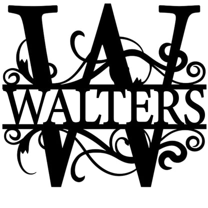 Monogram Letter With Name Nude - Laser Cut Name Plaque