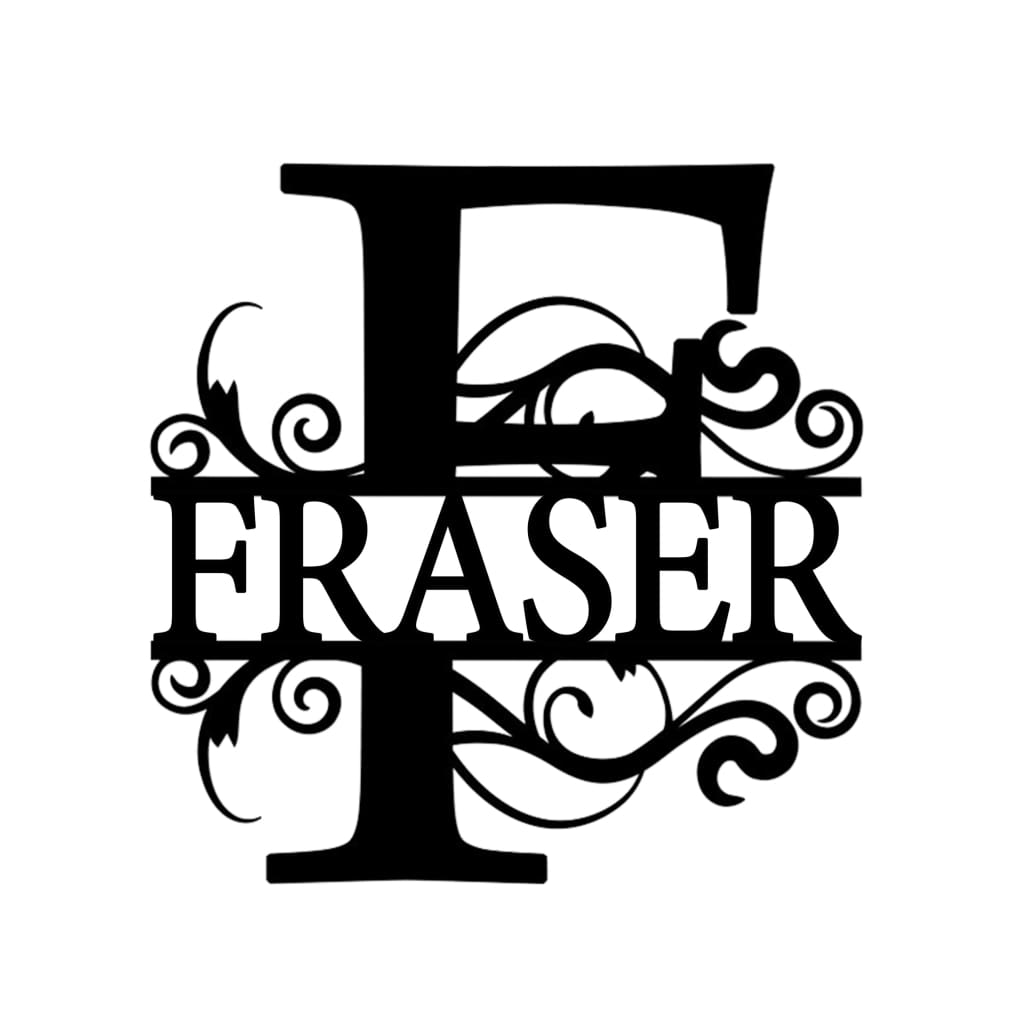 Monogram Letter With Name Nude - Laser Cut Name Plaque