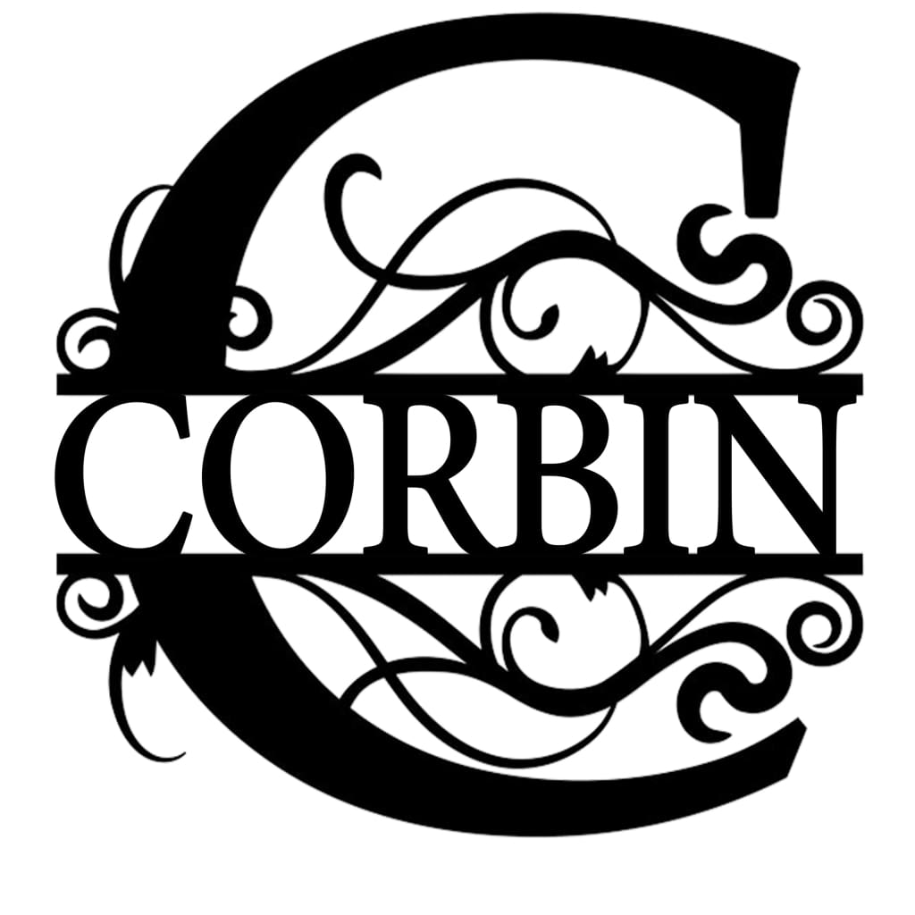 Monogram Letter With Name Nude - Laser Cut Name Plaque