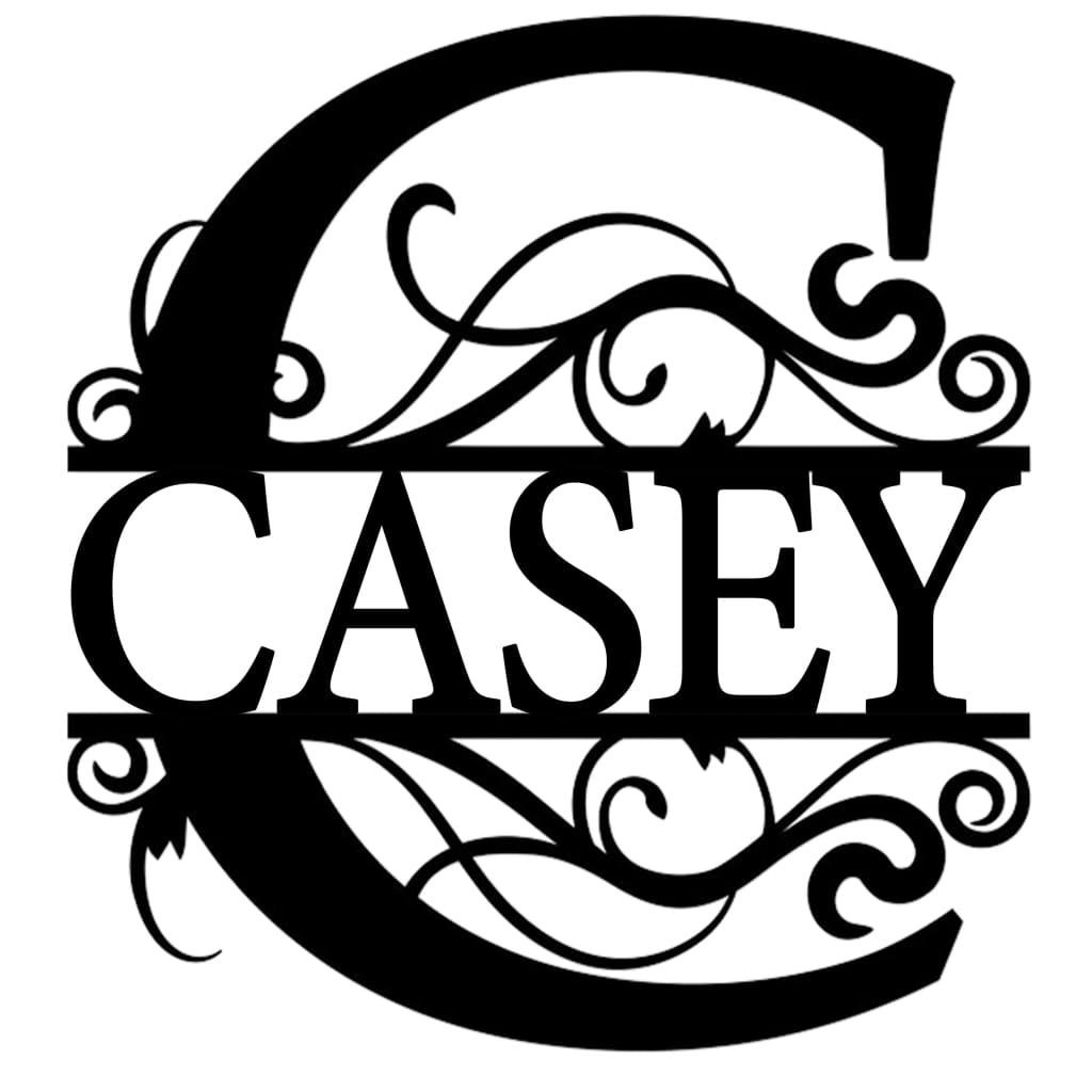 Monogram Letter With Name Nude - Laser Cut Name Plaque