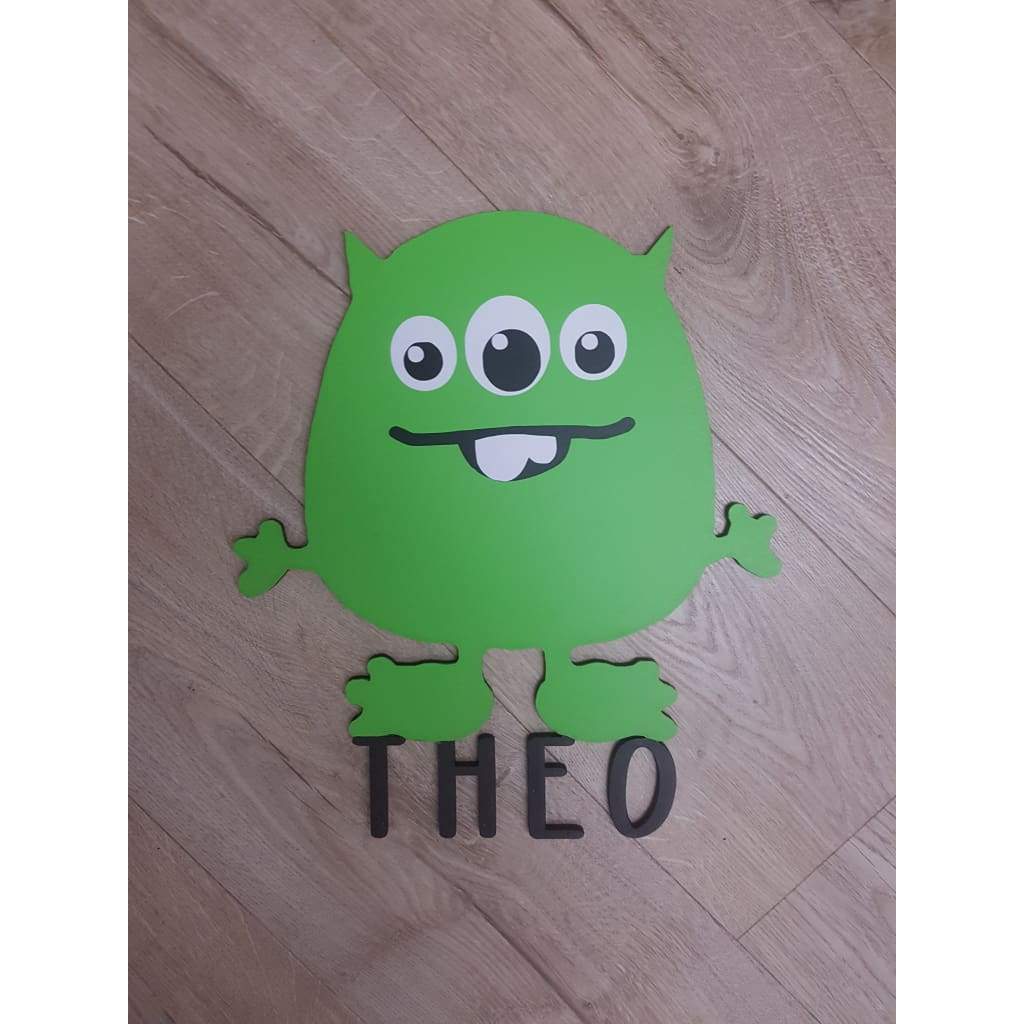 Monster Name Plaque - Laser Cut Name Plaque