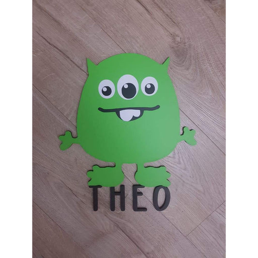 Monster Name Plaque - Laser Cut Name Plaque