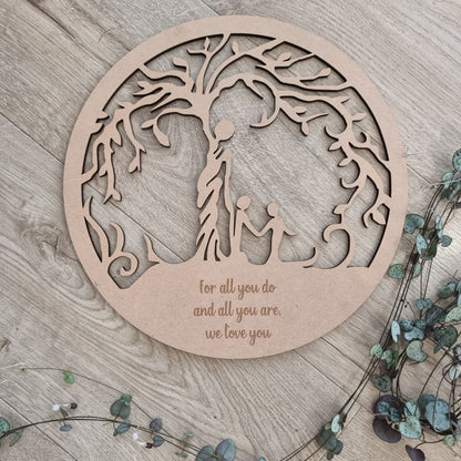 Mother and Children Tree of Life Personalised 1-5 Children - Three - General Signs
