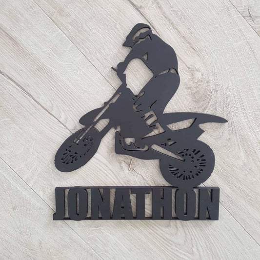 Motocross Name Plaque - Laser Cut Name Plaque