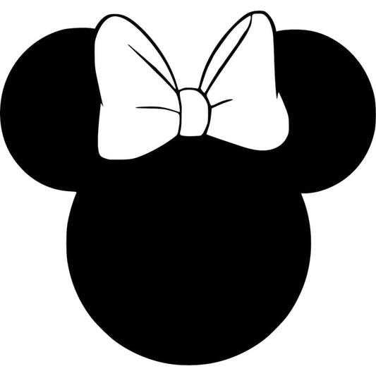 Mouse Head with Bow Shape/Blank - Craft Shape