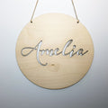 Name in Circle - Laser Cut Name Plaque