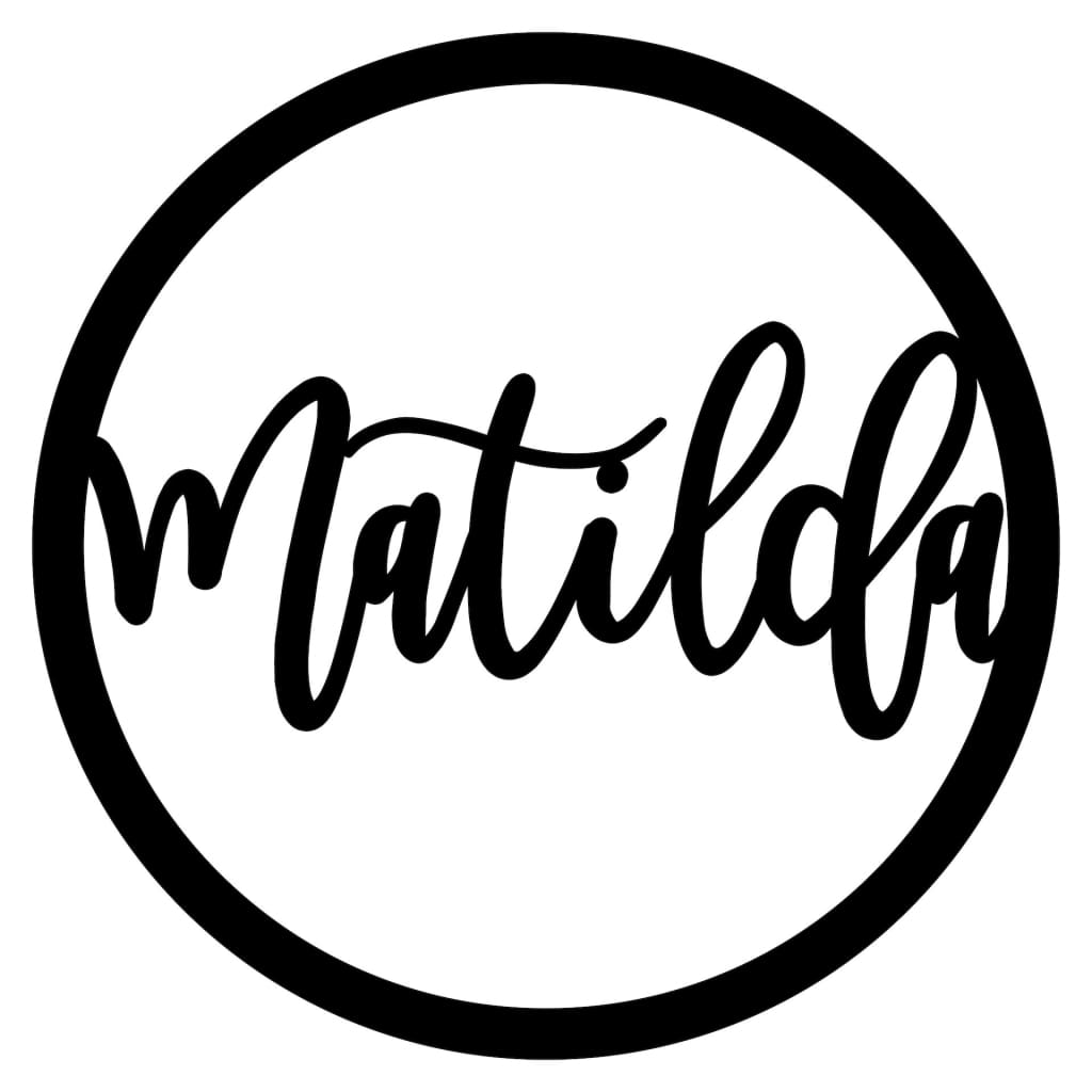 Name In Hoop Wooden Nude - 30cm / Masterblush - Laser Cut Name Plaque