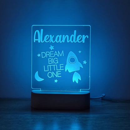 Night Light Dream Big Little One Personalised Name - Night Light