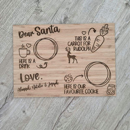 Personalized Christmas Plate Santas Treats - Christmas