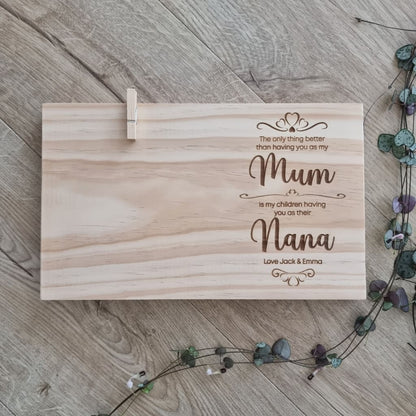 Pine Picture Holder Mum & Gran - General Signs