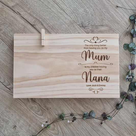Pine Picture Holder Mum & Gran - General Signs