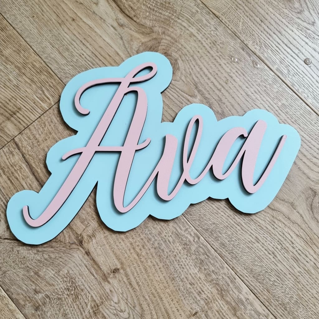 Popped Wall Name Plaque Free Personalisation - Laser Cut Name Plaque