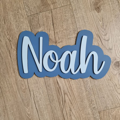 Popped Wall Name Plaque Free Personalisation - Laser Cut Name Plaque