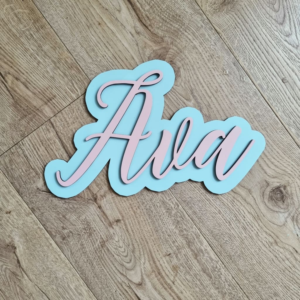 Popped Wall Name Plaque Free Personalisation - Laser Cut Name Plaque