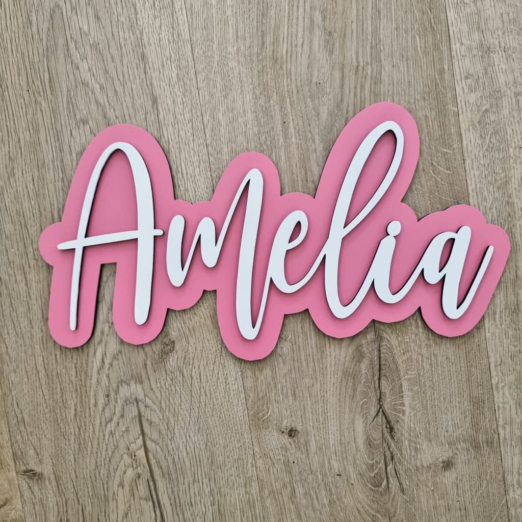 Popped Wall Name Plaque Free Personalisation - Laser Cut Name Plaque