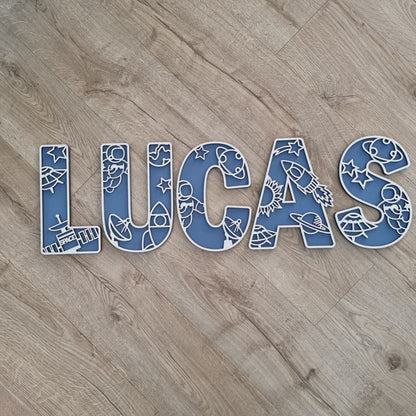 Space Letters Large - Letter Tiles