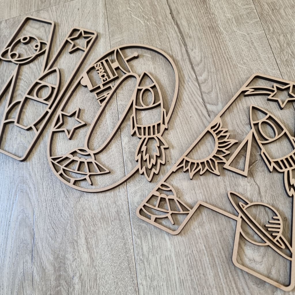 Space Letters Large Nude (Unpainted) - Letter Tiles