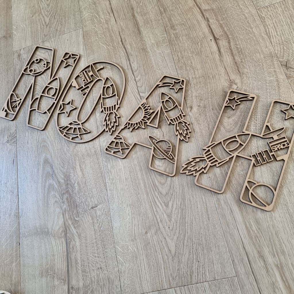 Space Letters Large Nude (Unpainted) - Letter Tiles