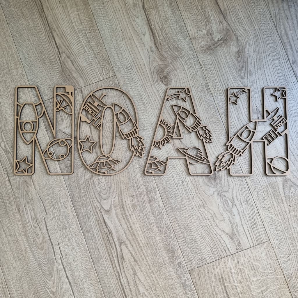 Space Letters Large Nude (Unpainted) - Letter Tiles