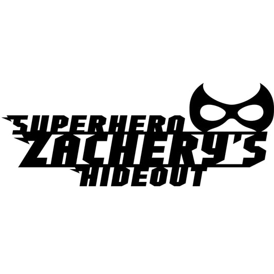 Superhero Hideout with Mask and Free Personalistion Nude - Laser Cut Name Plaque