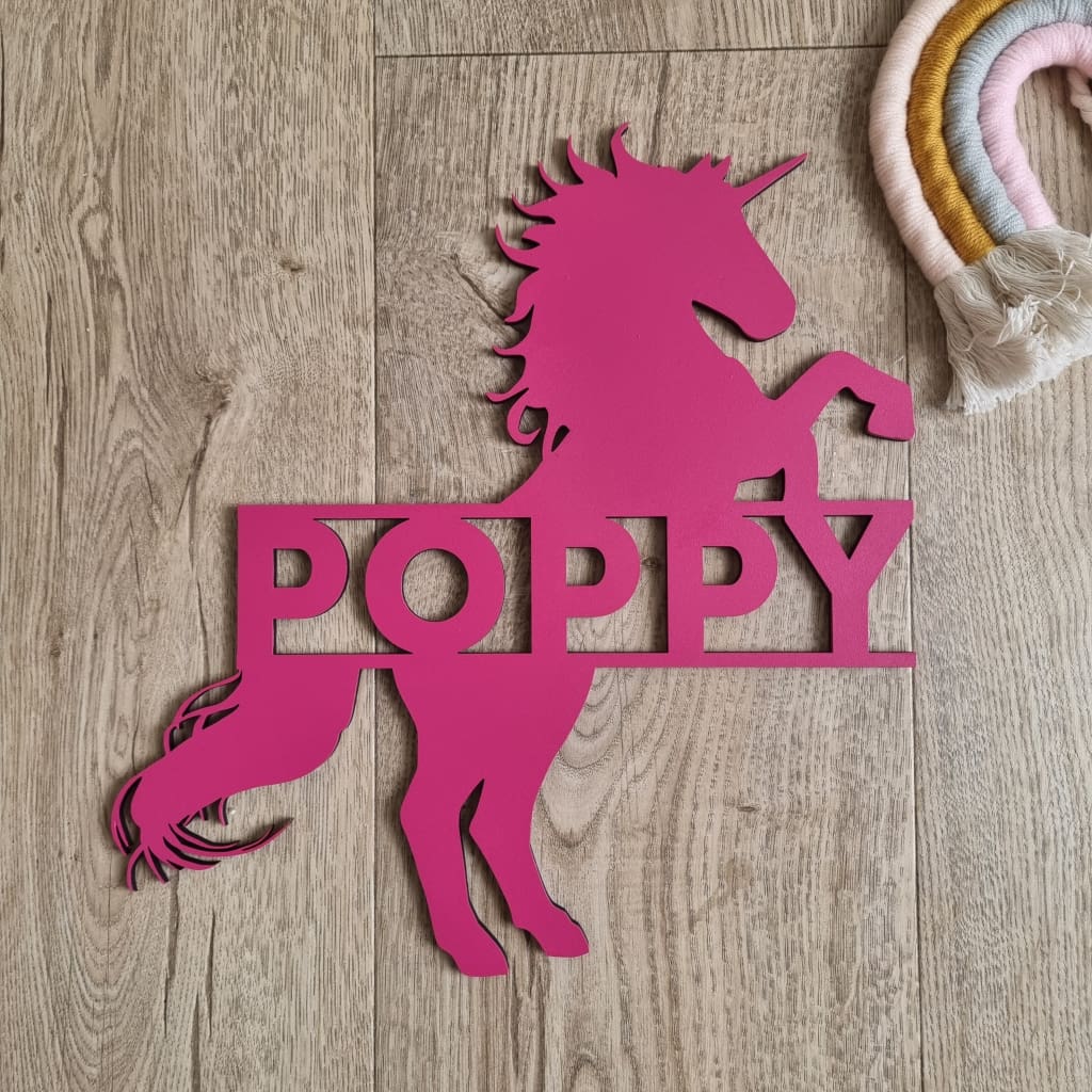 Unicorn Name - Laser Cut Name Plaque
