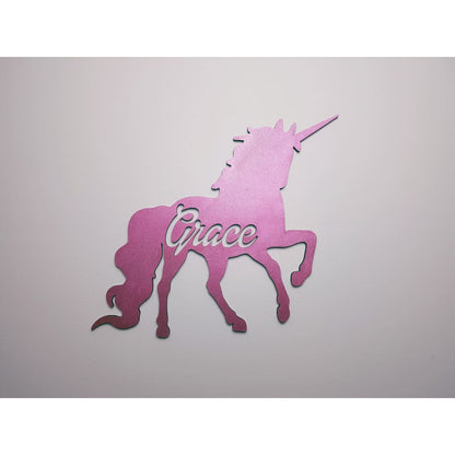 Unicorn Name Wooden Plaque with Free Personalisation - Laser Cut Name Plaque