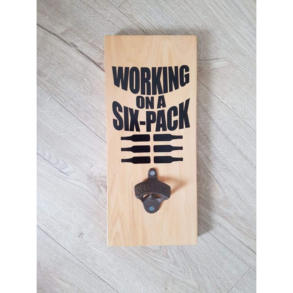 Working on a Six Pack Bottle Opener Macrocarpa - Bottle Opener